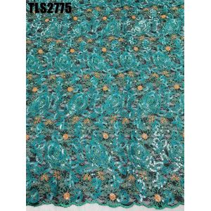 Hot sale Fancy Design New Double net Lace Fabric Sequin Tulle Glitter Sequin