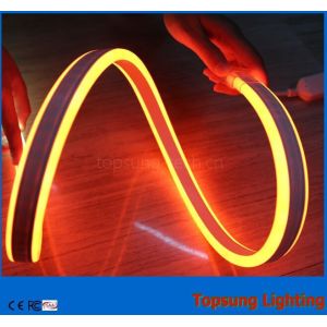 Wholesale Topsung lighting 12v orange 100m mini double sided led neon rope strip waterproof 8.5*18mm light from china suppliers