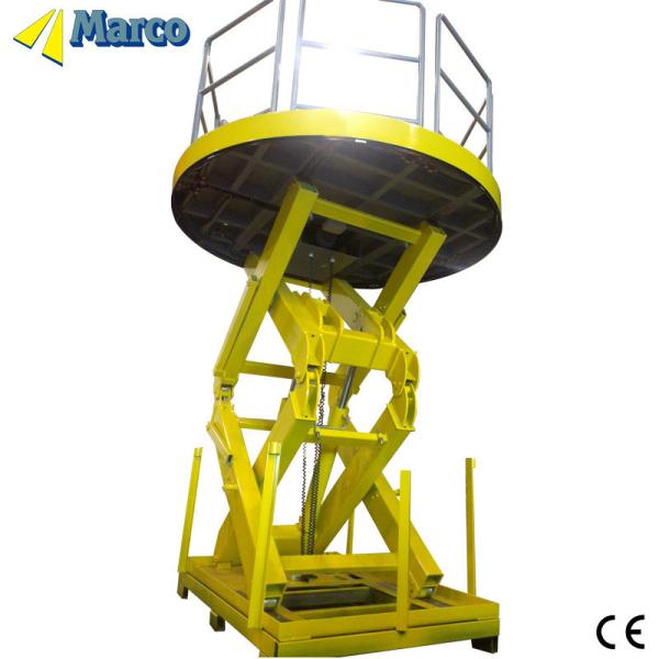 Quality Warehouse Crane Marco High Scissor Lift Table with CE Certification and Guardrail for sale