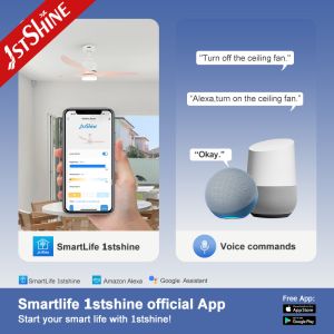 Pink Low Profile ABS Plastic Blade Ceiling Fan With LED Light Remote Control