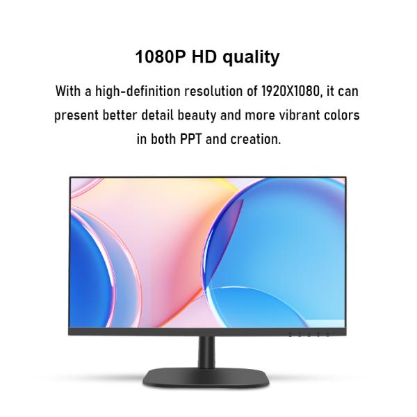 Bezel Less VA Panel Office PC Monitor 24 Inch 1K FHD 75Hz 100Hz 165Hz Refresh Rate