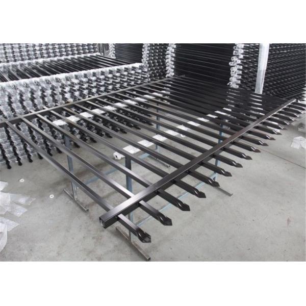 Powder coated Decorative Tubular Steel Security Fencing Panels 19mm and 25mm upright with 50mm rails 1.8m x 3.0m width