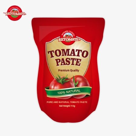Tomato Paste Factory Manufactures 113g Stand-Up Sachets Adhering To ISO HACCP