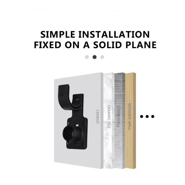 1EV Charger Plug Holder Coded Lock Dummy Socket Wall Mounted Ev Charging Cable Holder