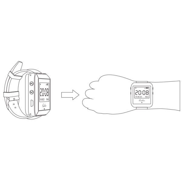 Hot sell wireless restaurant waiter rechargeable wrist watch pager