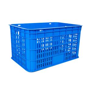 Supermarket Storage Mesh Plastic Turnover Basket with Stackable Design and PP