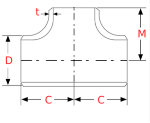 ASTM B363 Gr2 Wpt2 Titanium Tee 2inch 3inch Titanium Pipe Fittings