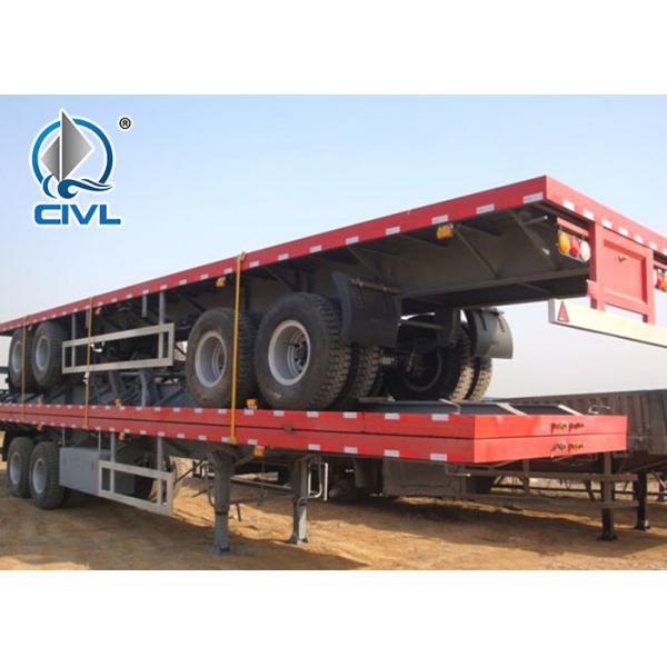 CIVL Loading Construction Machines Hydraulic Flatbed Semi Trailers 3 Axles 80