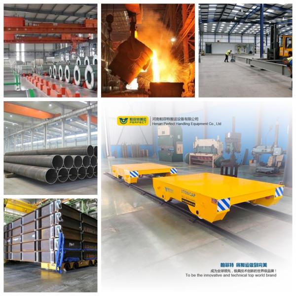 Cast Steel Wheel Rail Transfer Cart Heavy Cargo Transportation For Crane