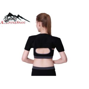 Black Neoprene Tourmaline Cloth Magnetic Shoulder Back Brace