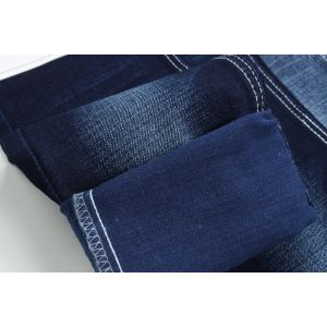 China 11 Oz Crosshatch Slub Denim Fabric 3/1 Weaving Dark Blue on sale