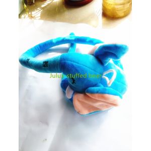 Plush Blue 120cm Elephant Toy Stuffed Soft Surface Easily Hang Small Eye Cool