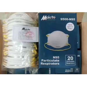 Protective Cup Shape Head Mounted N95 FFP2 Respirator