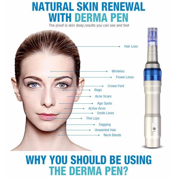 Cellulite Reduction Electric derma pen A6 Auto Microneedle System Adjustable Needle Length