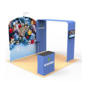 Foldable Trade Show Booth Displays 10x10 Custom Printed Solid Reusable