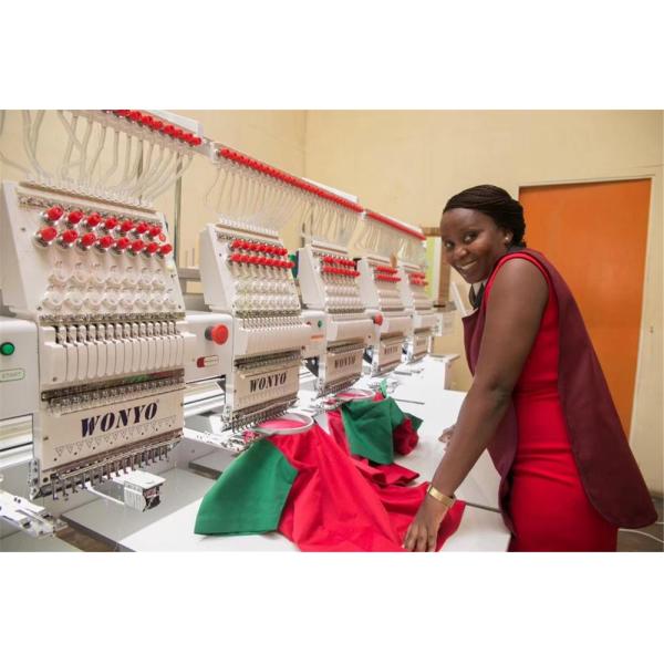 6 Head Flat Computerized T-Shirt Sewing Embroidery Machine
