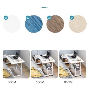 Wooden Electric Standing Desk with Adjustable Height and Movable Drawers Storage