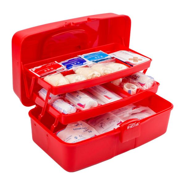 Plastic Workplace First Aid Kit Red ABS Trauma Tactical Emergency First Aid Kit Storage Box