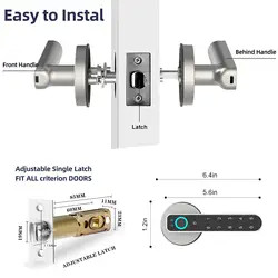Smartphone Remote Access TTLock Digital Door Lock One Grip Open Handle Lock