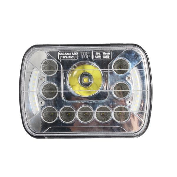 Quality 7 inch 45W 3800lm PC Lens Angle Eye Cree Driving Lights White Combo Beam Square Type for sale