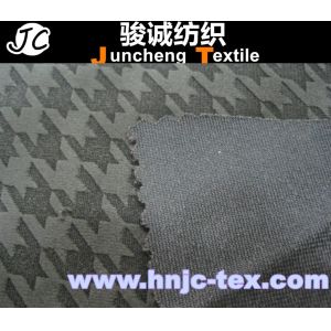 Polyester Knit Burnout Design Velvet Fabric Houndstooth Car Mat/ sofa upholstery