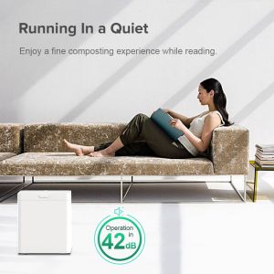 White Smart Kitchen Composter 110V Automatic With MultiGrind Technology