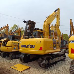 Shanghai good used excavator Komatsu PC130 with 13000 KG weight and 48 kw power