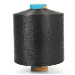 150D/48F DTY Polyester Yarn Raw White , Black NIM AA