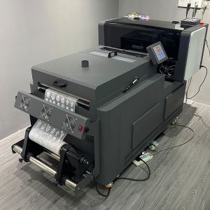Wholesale 60cm XP600 A3 dual Head DTF Printer Printing Machine with Powder Shaker For Schoolbag/shoes from china suppliers