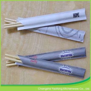 Wholesale Custom Printed Logo Natural Disposable 23 cm Bamboo Round Chopsticks from china suppliers