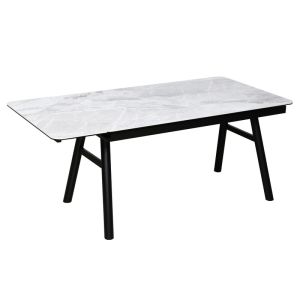 High Stability 850mm Ceramic Extendable Dining Table With Smooth Surface