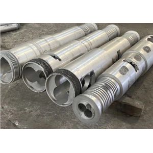 38CrMoAl Conical Twin Screw And Barrel 65/132 For PVC Pipe Profile WPC Spc