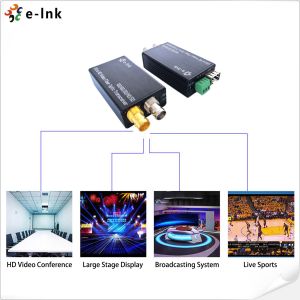 Mini Converter Optical Fiber 12G-SDI with Tally and loop out Single Mode Fiber