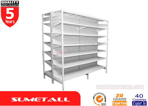 Outrigger Department Store Gondola Store Shelving With Round Hole Perforated
