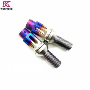 refitted with titanium alloy hollow tire bolt M14 1.5 wheel hub bolts cone seat