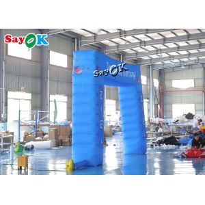 Inflatable Rainbow Arch 4x3m Blue Oxford Cloth Inflatable Race Arch With Air