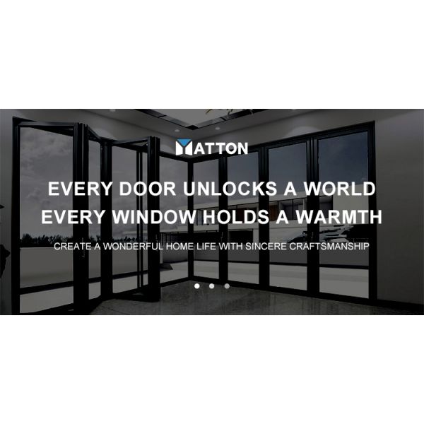 High Quality Aluminum Folding Door Profile Stable Structure Low Maintenance Suitable for Villa, Balcony & Patio