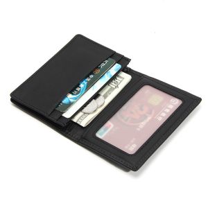 First-Layer Cowhide Credit Card Holder with Multiple Slots and Anti-Theft RFID