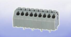 Gray Color PCB Spring Terminal Block Circuit Board Connector 250 2.5 2.54 Pitch