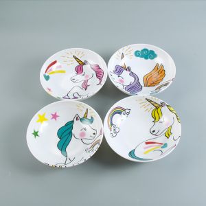 Kid Unicon Printed 12 Pcs 100% Melamine Dinnerware Set
