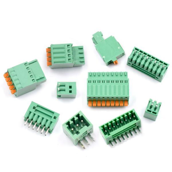 Quality 2.50mm Pitch Screwless Spring Crimping Pluggable PCB Terminal Blocks for sale