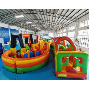 ODM 1000D Inflatables Obstacle Course Kids Bounce House Slide