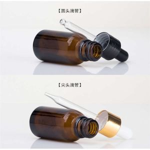 Multiscene Glass Bottles With Dropper , Eco Friendly Frosted Amber Dropper