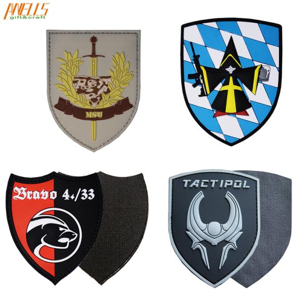 Flexible Pantone Rubber Pvc Patch Morale Offset Waterproof Flexible