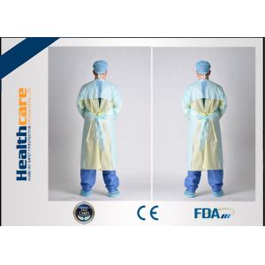 PE / CPE Plastic Disposable Isolation Gowns , Patient Surgical Gowns S-XL Size