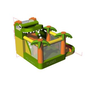 Backyard 210D Inflatable Shark Bouncy Castle Water Slide With Pool