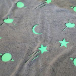 Bedroom Decor Glow In The Dark Blanket Plush Space Throw Blanket