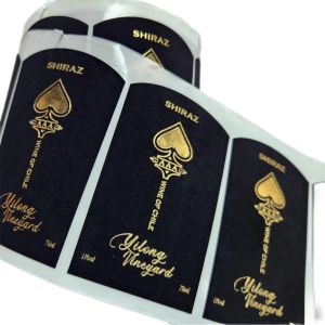 Customizable Printing Gold Foil Stamping Embossed Premium Velvet Paper Wine