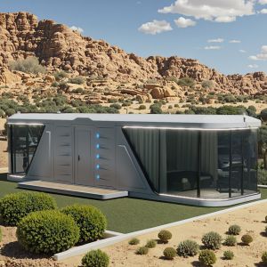 China Steel Structure Capsule House with Hollow Glass for Hotels on sale