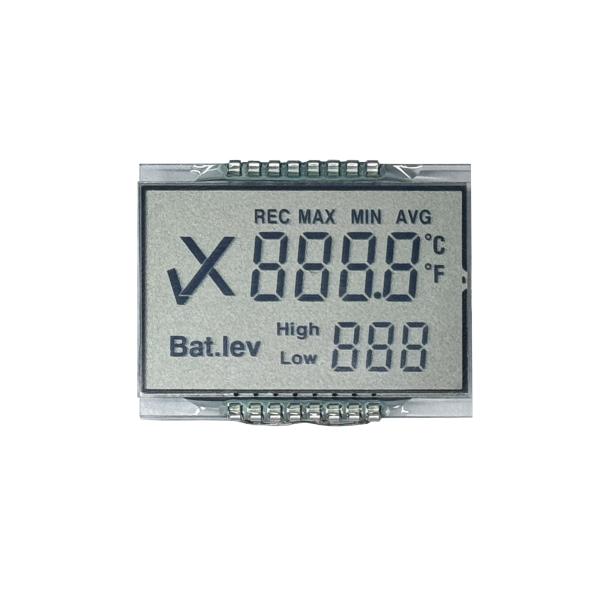 Quality TN Positive Reflective Monochrome Black Digits Custom Segment LCD Display for sale
